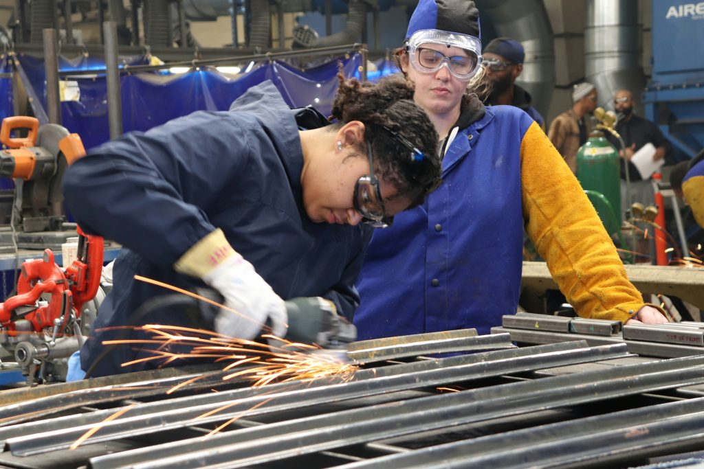 Students in vocational training class